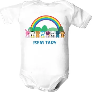 Kojenecký body Dětské body s potiskem Zvířátka s duhou dětské