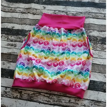 Dámská sukně Yháček Sukně dámská Yháček, máma, drobný duhový cikcak Velikost:: M