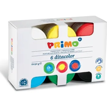 Vodová barva Prstové barvy Primo 6x50g