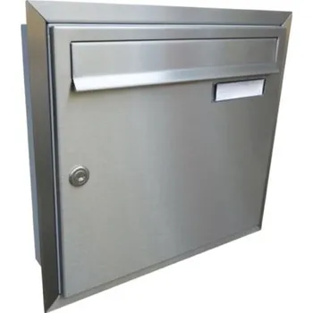 Poštovní schránka DOLS A-01 - nerezová poštovní schránka k zazdění, se jmenovkou, orámována L profilem