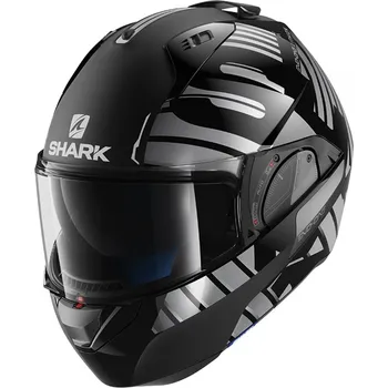Helma na motorku Recenze Shark Helmets Evo-One 2 Lithion Black/Chrome/Anthracite