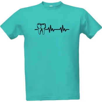 Tričko s potiskem Zubař - ekg pánské