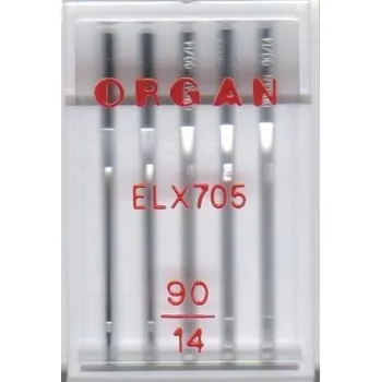 jehly pro coverlock Organ ELx705 90-5ks chromované