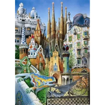 Puzzle Educa Koláž z díla A. Gaudí 1000 dílků