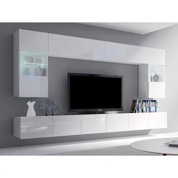 Obývací stěna GAB Obývací stěna LORONA 1, Bílá 300 cm