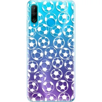 Pouzdro na mobilní telefon Odolné silikonové pouzdro iSaprio - Football pattern - white - Huawei P30 Lite