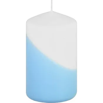 Svíčka Máčená šikmo Válec 60x100mm mat modrá svíčka 220 gram