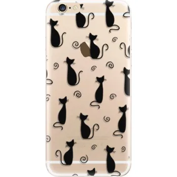 Pouzdro na mobilní telefon Odolné silikonové pouzdro iSaprio - Cat pattern 05 - black - iPhone 6/6S