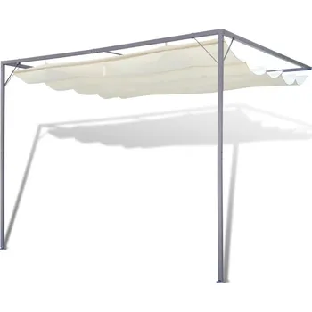 Pergola vidaXL Nástěnný altán se zatahovací střechou 3 x 3 m