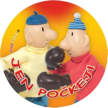 Brož Placka PAM JEN POČKEJ odznak 44mm