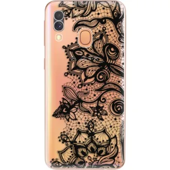 Pouzdro na mobilní telefon Odolné silikonové pouzdro iSaprio - Black Lace - Samsung Galaxy A40
