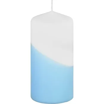 Svíčka Máčená šikmo Válec 50x100mm mat modrá svíčka 139 gram