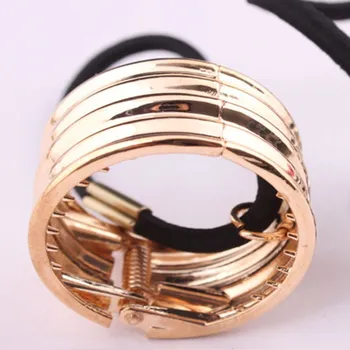 Ozdoba do vlasů Kovová spona do vlasů - zvlněný obojek - zlatá barva