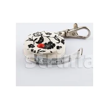 Krejčovský metr číslování cm/inch- flowers