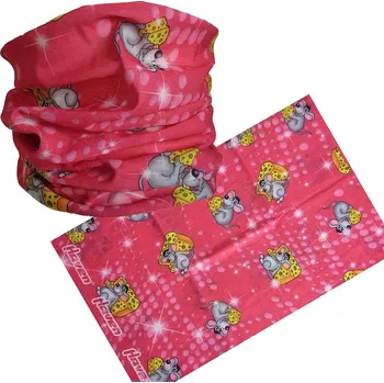 Šátek Šátek (nákrčník) tunel dětský Haven Myš - růžový