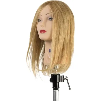 Labor Pro Cvičná hlava - 100% pravých vlasů Světlá blond 30cm Vyšší hustota