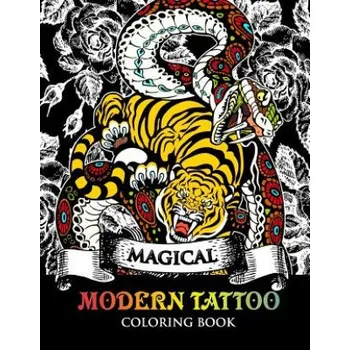 Cizojazyčná kniha Modren Tattoo Coloring Book: Modern and Neo-Traditional Tattoo Designs Including Sugar Skulls, Mandalas and More (Tattoo Coloring Books) – Tamika V Alvarez,Tattoo Coloring Book (EN)