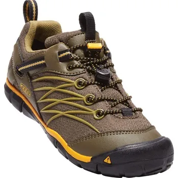 Chlapecké polobotky Keen Chandler CNX WP Dark Olive/Citrus 38
