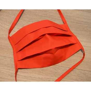 rouška Šatoli.cz Červená bavlněná dvouvrstvá rouška