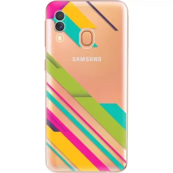 Pouzdro na mobilní telefon Odolné silikonové pouzdro iSaprio - Color Stripes 03 - Samsung Galaxy A40