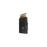TRU VIRTU Wallet Click & Slide - leather Diagonal Carbon Black