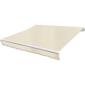 Markýza vidaXL Plachta na markýzu 350 x 250 cm krémová plátěná