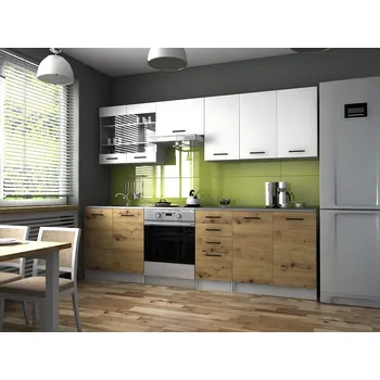 Kuchyňská linka Nábytek PEGAS s.r.o. Kuchyňská Linka Pamis 260/200 bílá/dub artisan