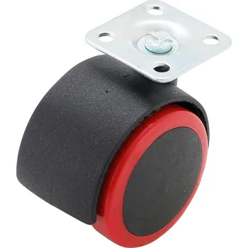 Pojezdové kolečko BGS Dvojité otočné kolečko, červené/černé, 50 mm