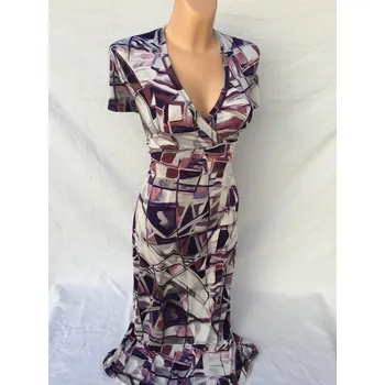 Dámské šaty dámské šaty, Barva Fialová, Velikost XXL 48, Materiál 98% Polyester 2% Lycra