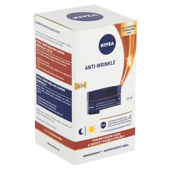 Pleťový krém Nivea Anti-Wrinkle Contouring 65+ denní a noční krém pro zlepšení kontur 2 x 50 ml