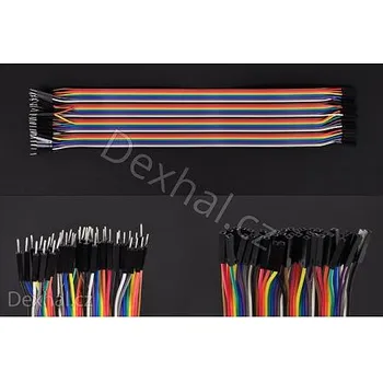 Centrální jednotka pro chytrou domácnost Propojovací pinový kabel Samice-Samec Dupont 40ks délka 10 cm