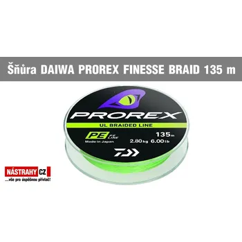 Splétaná šňůra DAIWA PROREX UL FINESSE BRAID 135 m - 0,08 mm, 4,25 kg, 135 m