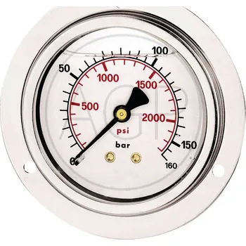 M-FGH-63-0/1-1/4-VA-bar/psi Trubkový pružinový manometr