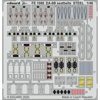Plastikový model Eduard 1/48 EA-6B seatbelts STEEL (KINETIC)