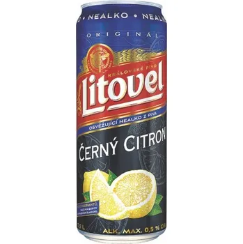 Pivo Litovel Černý citron 0,5 l plech
