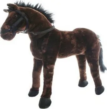 Plyšová hračka Lamps Kůň tmavě hnědý s černou hřívou 60 cm