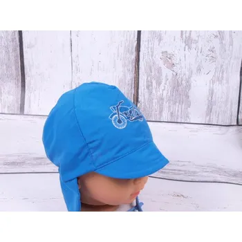 Čepice Čepice Dráče Vojta modrá vázací s motorkou velikost čepic: 48-50cm (1-2 roky, RDX vel.3)