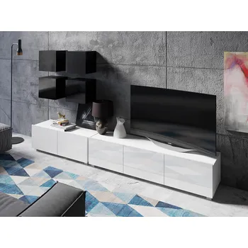 Obývací stěna GAB Obývací stěna LORONA 18, Černá/Bílá 250 cm