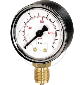 Příslušenství ke kompresoru M-SU-50-0/6-1/4-KU-bar/psi Trubkový pružinový manometr