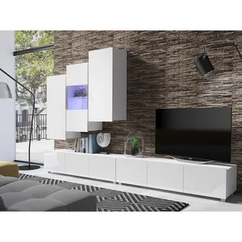 Obývací stěna GAB Obývací stěna LORONA 17, Bílá 300 cm