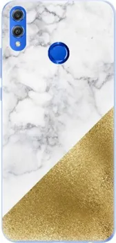 Pouzdro na mobilní telefon iSaprio Gold and WH Marble pro Honor 8X silikonové