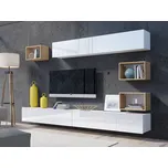 GAB Obývací stěna LORONA 31, Bílá/Zlatý dub 300 cm