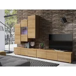 GAB Obývací stěna LORONA 17, Zlatý dub 300 cm