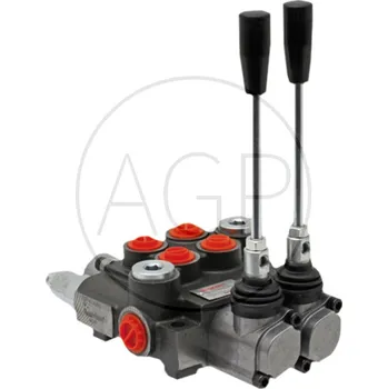 Instalatérský materiál Ventil P40 2x dvoučínný (A-B uzavřený / zpětná pružina / převod tlakem)