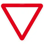 Podlahová značka – Dej přednost v jízdě, 50 cm, PVC