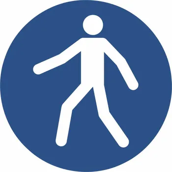 samolepka Podlahová značka – Pouze pro pěší, 50 cm, PVC