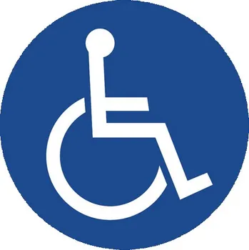 Značka Pouze pro tělesně postižené, samolepicí fólie, Ø 100 mm