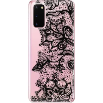 Pouzdro na mobilní telefon Odolné silikonové pouzdro iSaprio - Black Lace - Samsung Galaxy S20