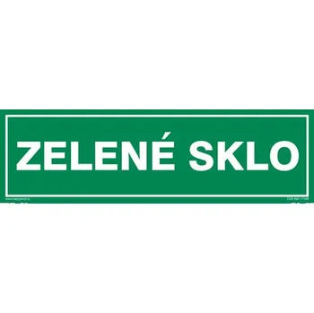 Značka ZELENÉ SKLO, samolepicí fólie, 290 × 85 mm