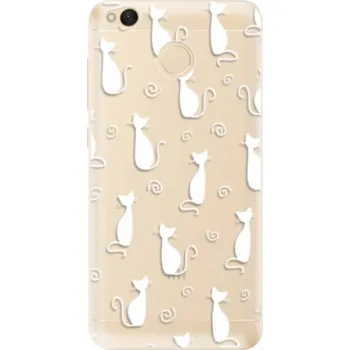 Pouzdro na mobilní telefon Odolné silikonové pouzdro iSaprio - Cat pattern 05 - white - Xiaomi Redmi 4X